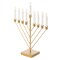 Nine Branch Electric Chabad Judaica Chanukah Menorah with LED Candle Design Candlestick